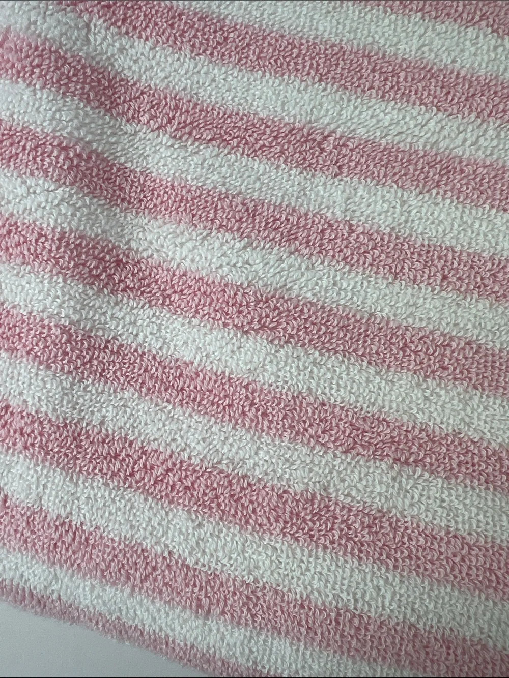 Kassaspa Pink & White Striped Turkish Bath Towel Soft Cotton Plush 1 Pc NEW